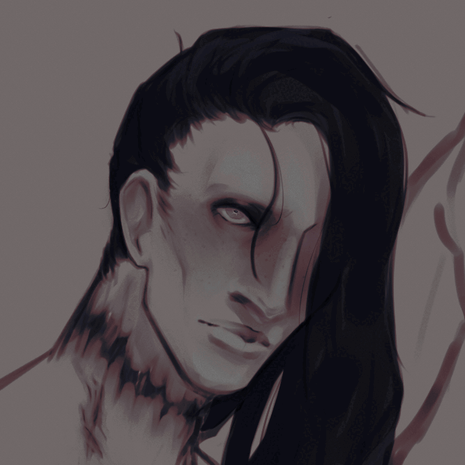 Head-shot sketch uncolored [OC] 3-frame gif