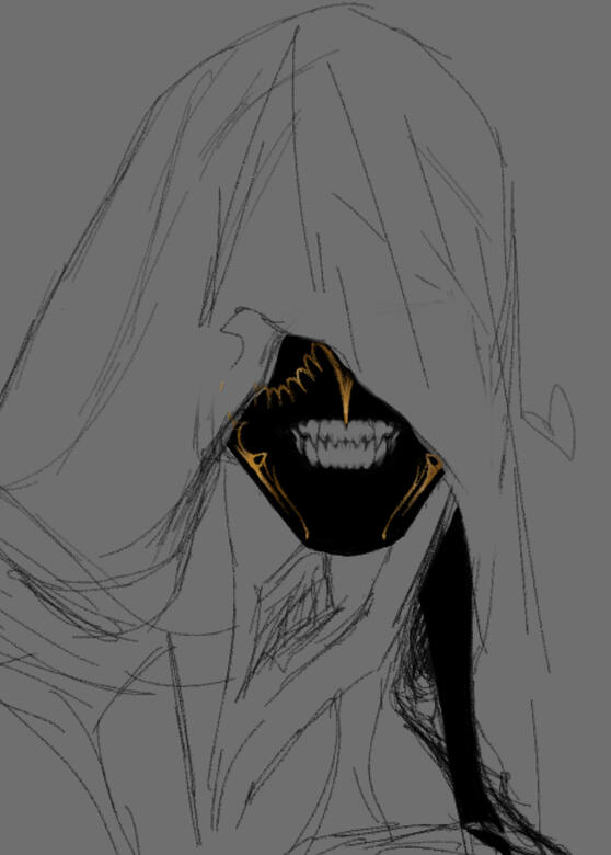 Rough sketch headshot, uncolored [OC]