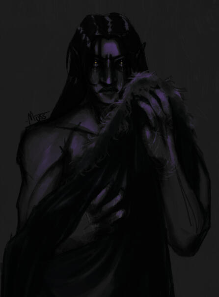 Waist-up, full (monochromatic) color + shading [OC]